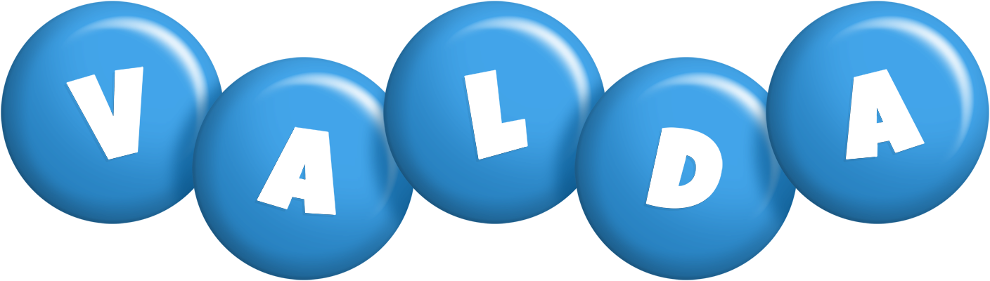 Valda candy-blue logo