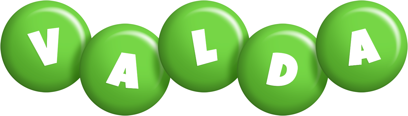 Valda candy-green logo
