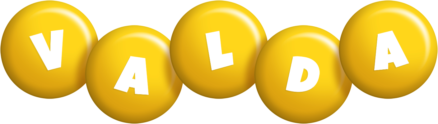 Valda candy-yellow logo