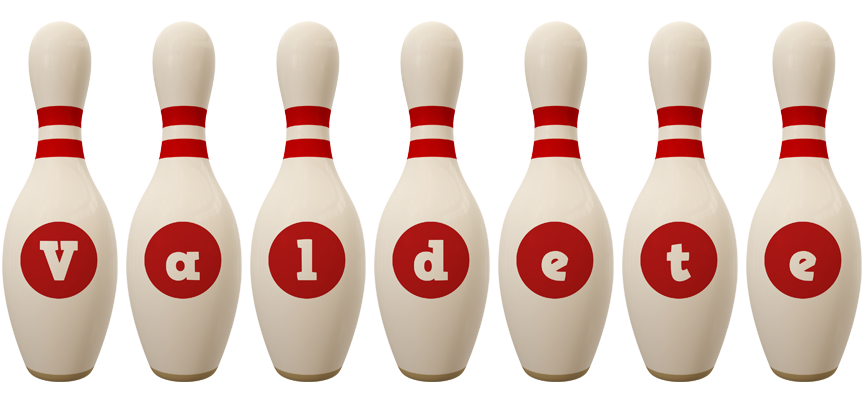 Valdete bowling-pin logo