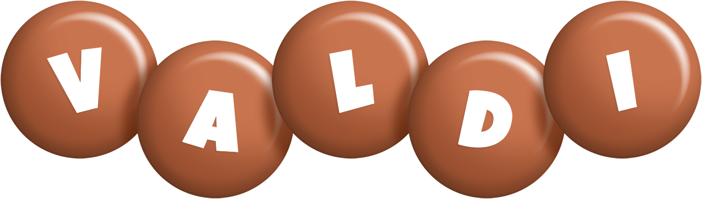 Valdi candy-brown logo