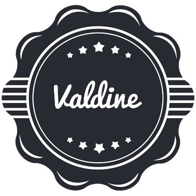 Valdine badge logo