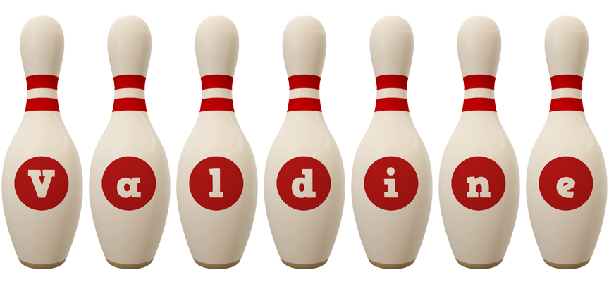Valdine bowling-pin logo