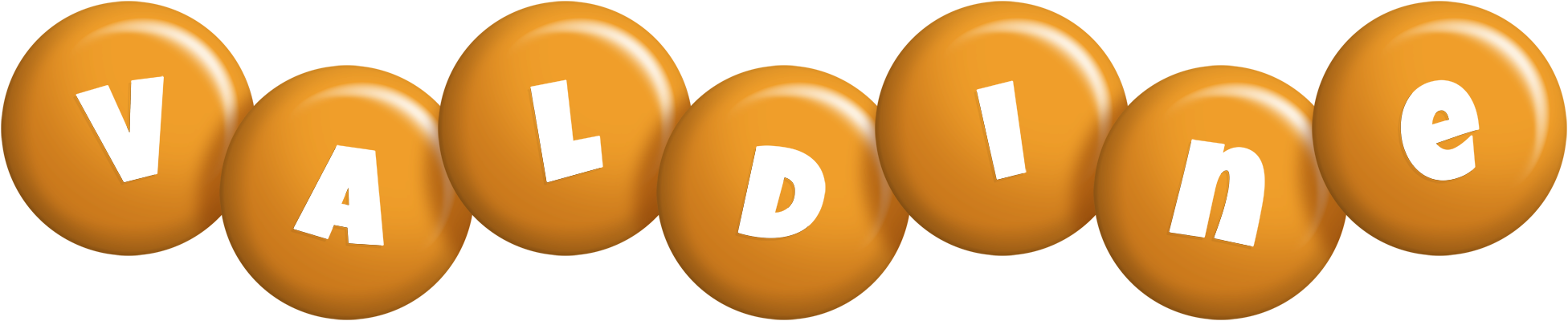 Valdine candy-orange logo