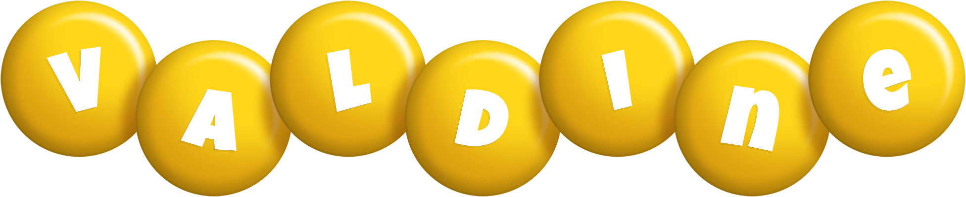 Valdine candy-yellow logo