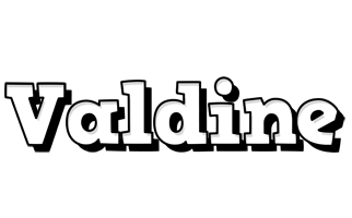 Valdine snowing logo