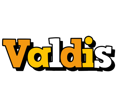 Valdis cartoon logo