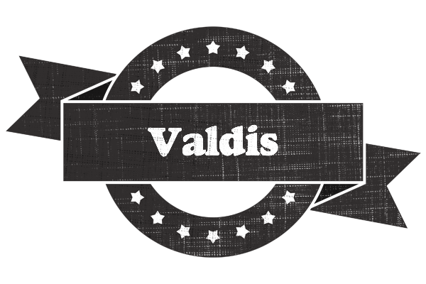Valdis grunge logo