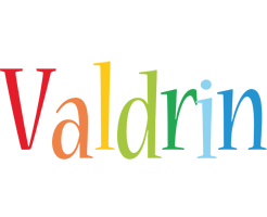 Valdrin birthday logo