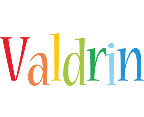 Valdrin birthday logo