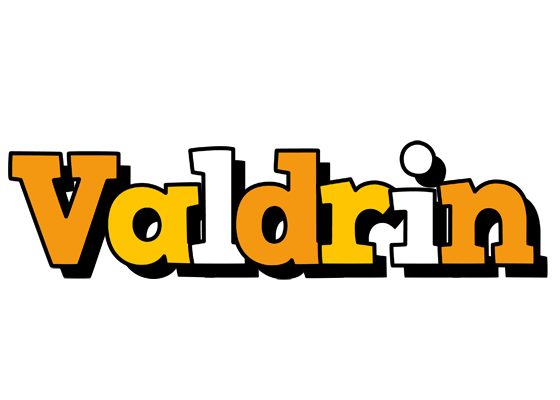 Valdrin cartoon logo