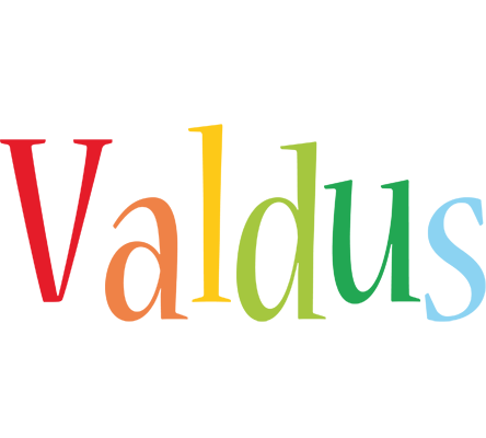 Valdus birthday logo