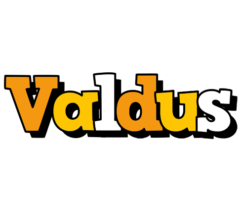 Valdus cartoon logo