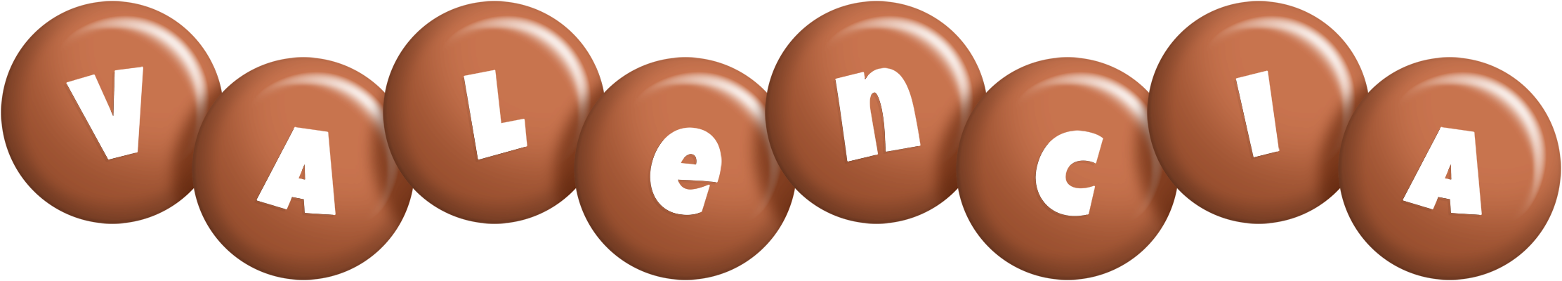 Valencia candy-brown logo