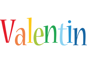 Valentin birthday logo