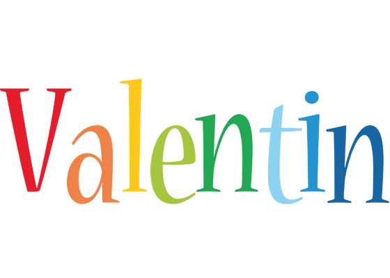 Valentin birthday logo