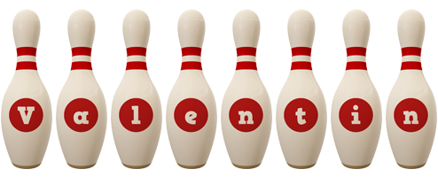 Valentin bowling-pin logo