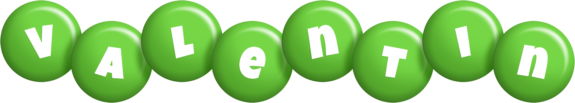 Valentin candy-green logo