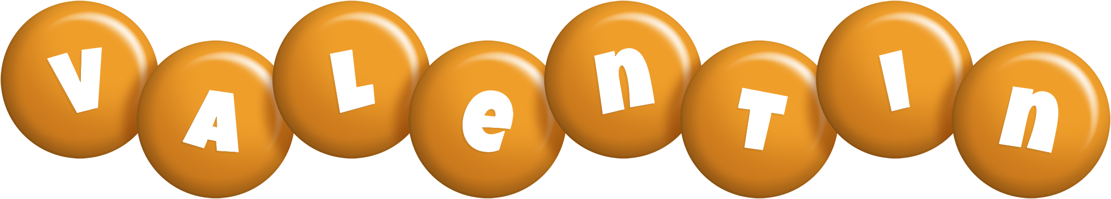 Valentin candy-orange logo