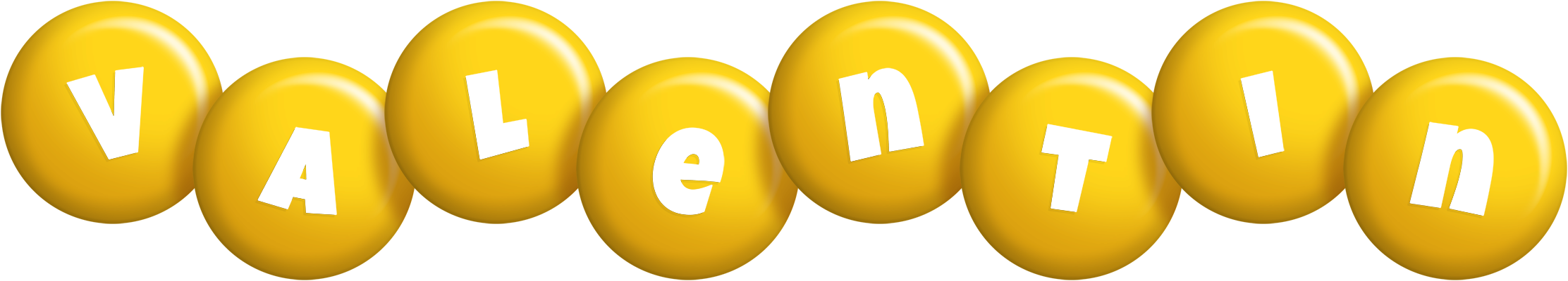 Valentin candy-yellow logo