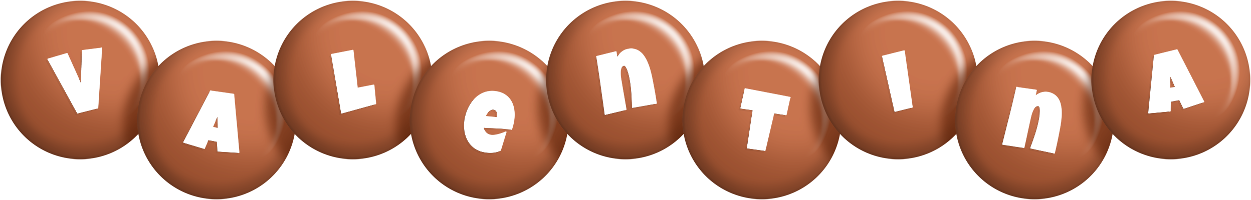 Valentina candy-brown logo