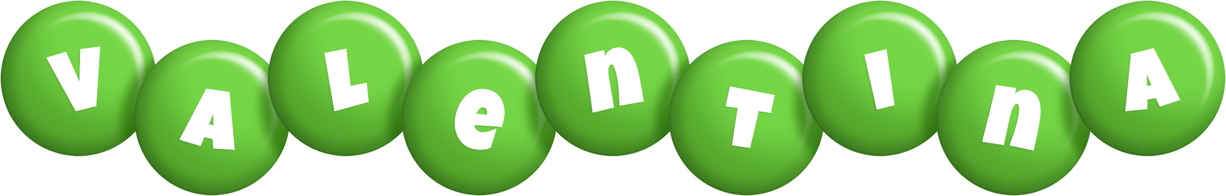 Valentina candy-green logo