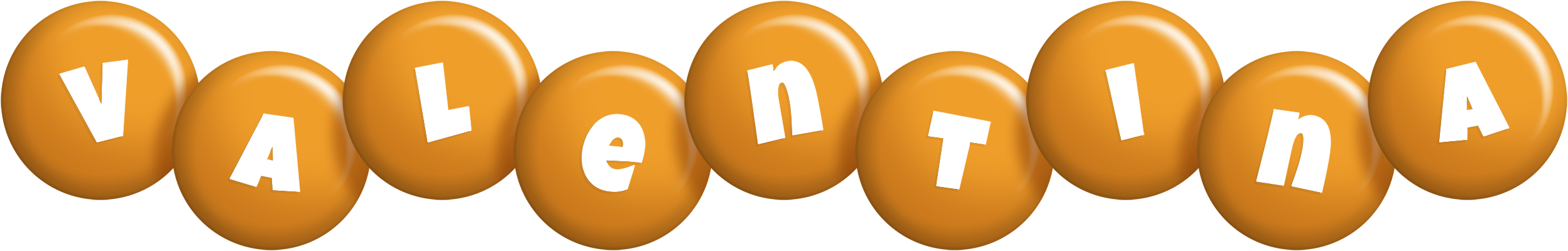 Valentina candy-orange logo