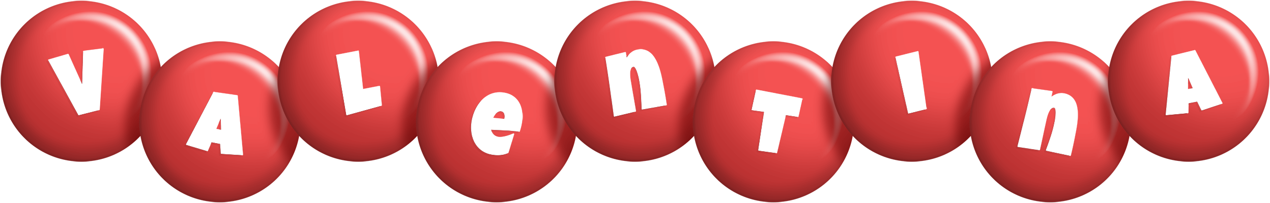 Valentina candy-red logo
