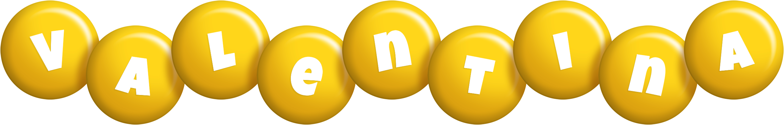 Valentina candy-yellow logo