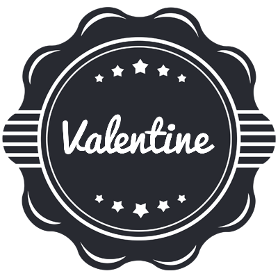 Valentine badge logo