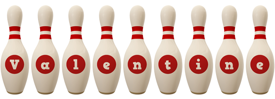 Valentine bowling-pin logo