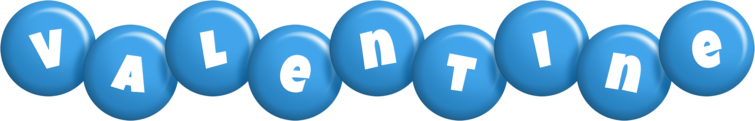 Valentine candy-blue logo