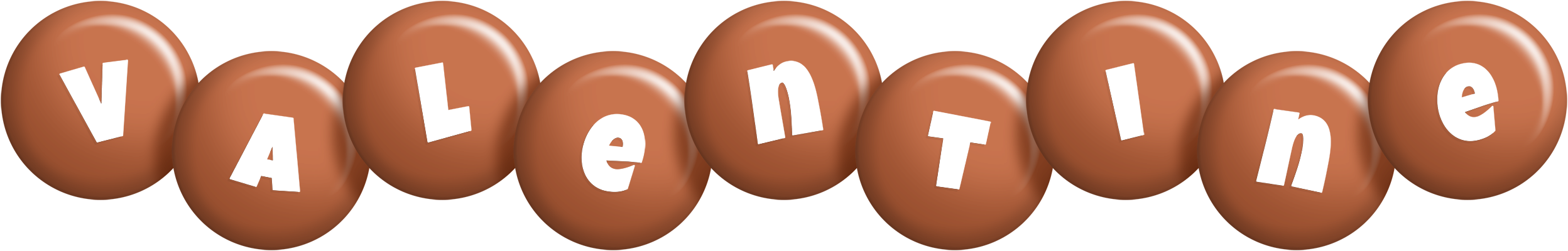 Valentine candy-brown logo