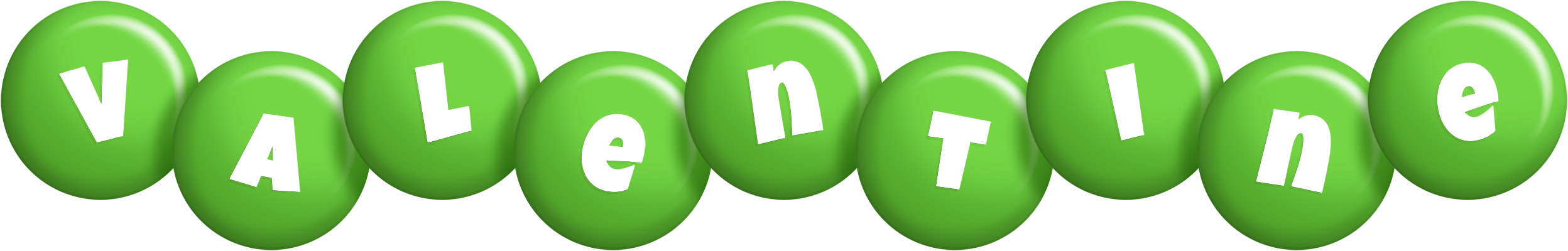 Valentine candy-green logo