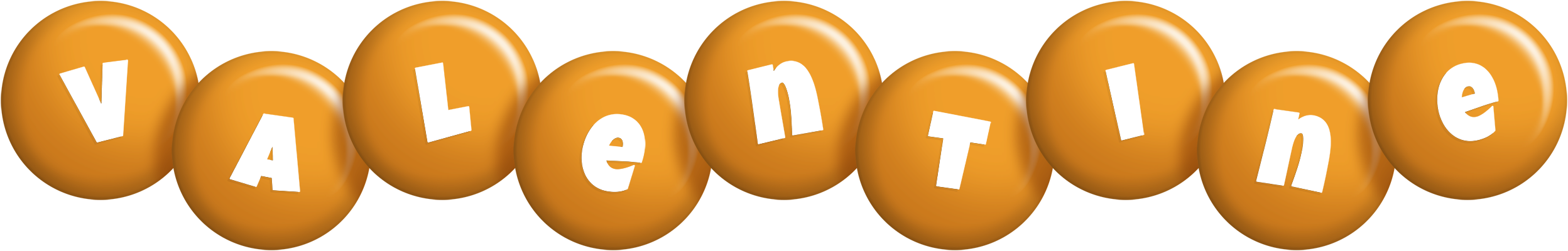 Valentine candy-orange logo