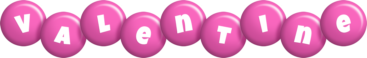 Valentine candy-pink logo