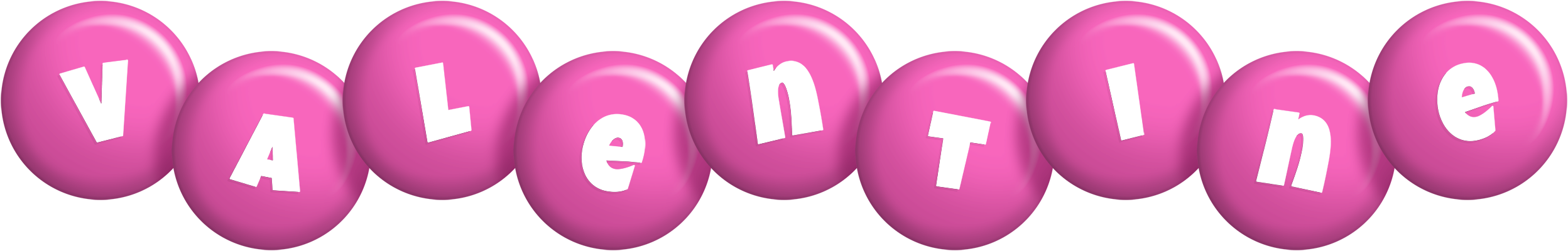 Valentine candy-pink logo
