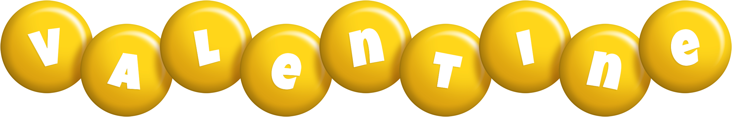 Valentine candy-yellow logo