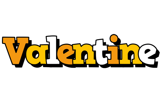 Valentine cartoon logo