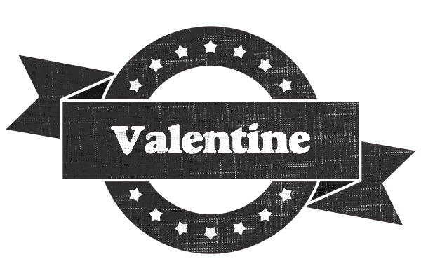 Valentine grunge logo