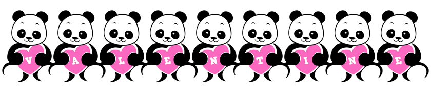 Valentine love-panda logo
