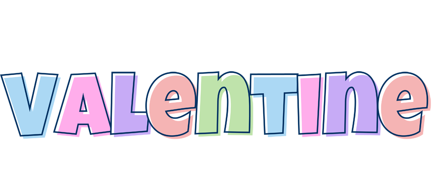 Valentine pastel logo