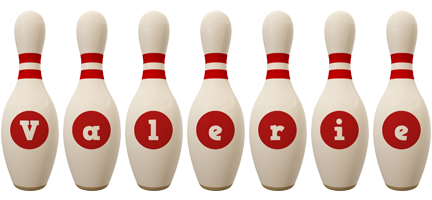 Valerie bowling-pin logo