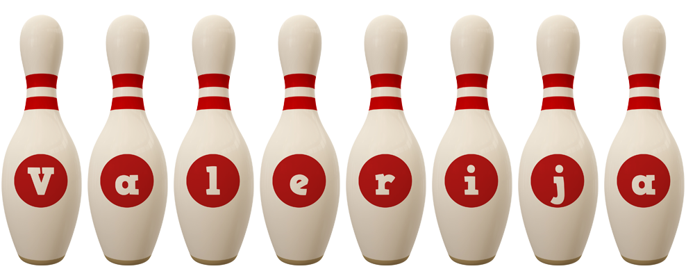 Valerija bowling-pin logo