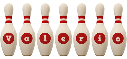 Valerio bowling-pin logo