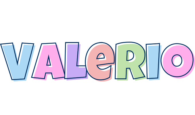 Valerio pastel logo