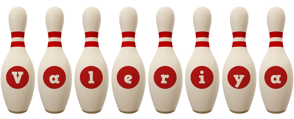 Valeriya bowling-pin logo
