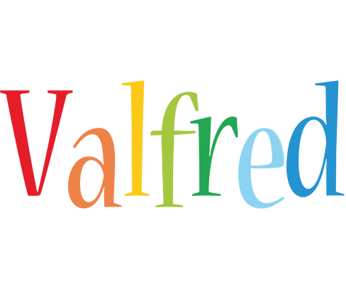 Valfred birthday logo