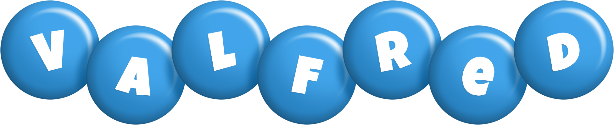 Valfred candy-blue logo
