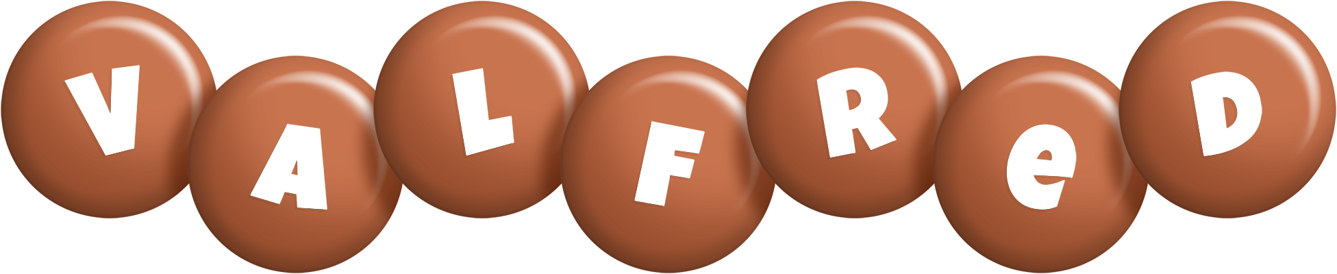 Valfred candy-brown logo